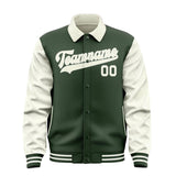 Custom Dark Green Cream Jacket