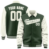 Custom Dark Green Cream Jacket