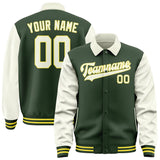 Custom Dark Green Cream Jacket