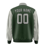 Custom Dark Green Gray Jacket