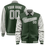 Custom Dark Green Gray Jacket