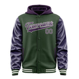 Custom Dark Green Purple Jacket