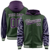Custom Dark Green Purple Jacket