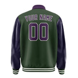 Custom Dark Green Purple Jacket