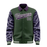 Custom Dark Green Purple Jacket