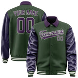 Custom Dark Green Purple Jacket