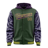 Custom Dark Green Purple Jacket
