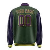 Custom Dark Green Purple Jacket