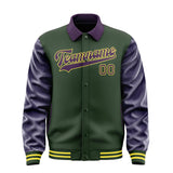 Custom Dark Green Purple Jacket