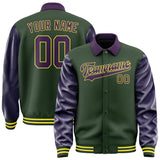 Custom Dark Green Purple Jacket