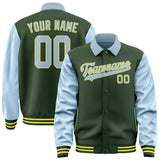 Custom Dark Green Light Blue Jacket