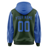 Custom Dark Green Sky Blue Jacket