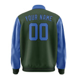 Custom Dark Green Sky Blue Jacket