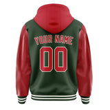Custom Dark Green Red Jacket