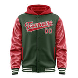 Custom Dark Green Red Jacket