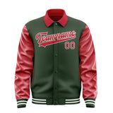 Custom Dark Green Red Jacket