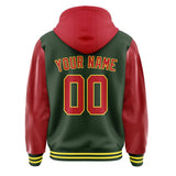 Custom Dark Green Red Jacket