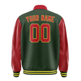 Custom Dark Green Red Jacket