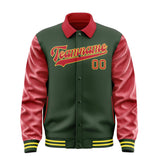 Custom Dark Green Red Jacket