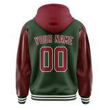 Custom Dark Green Crimson Red Jacket