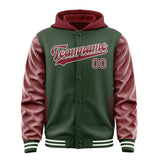 Custom Dark Green Crimson Red Jacket