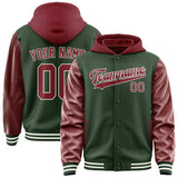Custom Dark Green Crimson Red Jacket