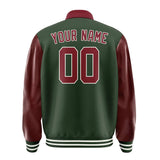 Custom Dark Green Crimson Red Jacket