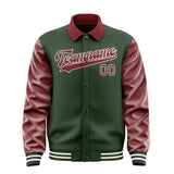 Custom Dark Green Crimson Red Jacket