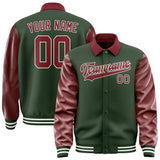 Custom Dark Green Crimson Red Jacket