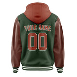 Custom Dark Green Coral Red Jacket