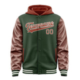 Custom Dark Green Coral Red Jacket