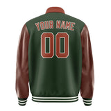 Custom Dark Green Coral Red Jacket