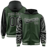 Custom Dark Green Black Jacket