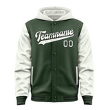 Custom Dark Green White Jacket