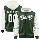 Custom Dark Green White Jacket