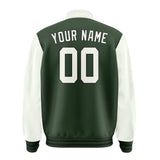 Custom Dark Green White Jacket