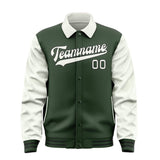 Custom Dark Green White Jacket