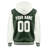 Custom Dark Green White Jacket