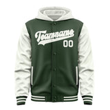 Custom Dark Green White Jacket