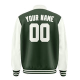 Custom Dark Green White Jacket