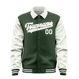 Custom Dark Green White Jacket