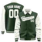 Custom Dark Green White Jacket