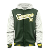Custom Dark Green White Jacket
