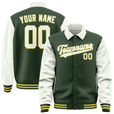 Custom Dark Green White Jacket