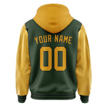 Custom Dark Green Yellow Jacket