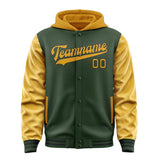 Custom Dark Green Yellow Jacket