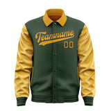 Custom Dark Green Yellow Jacket