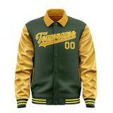 Custom Dark Green Yellow Jacket