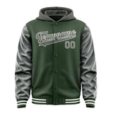 Custom Dark Green Dark Grey Jacket
