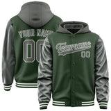Custom Dark Green Dark Grey Jacket
